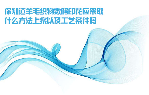 你知道羊毛(mao)織物數碼印花(huā)應采取什麽方(fāng)法上漿以及工(gōng)藝條件嗎